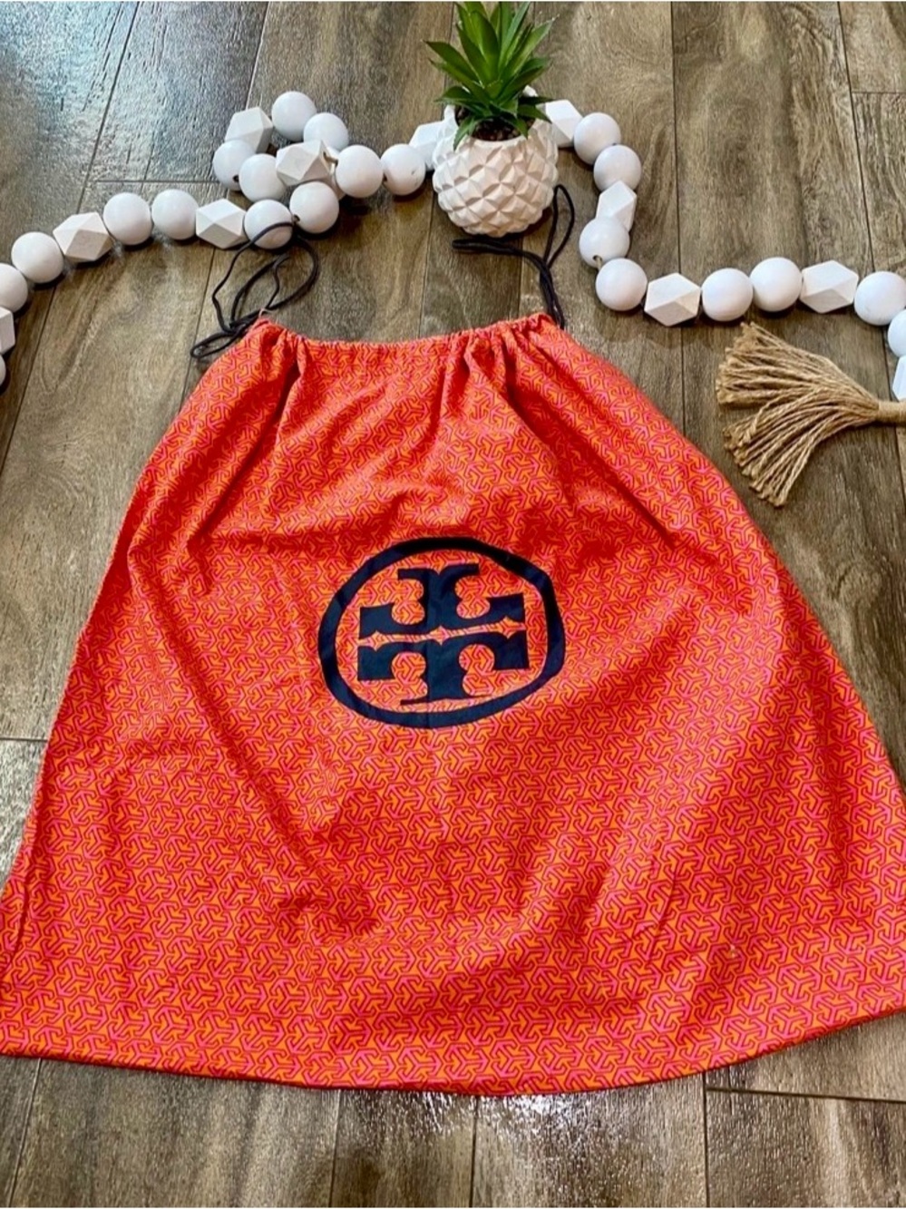Tory Burch HUGE Drawstring Bag W/LOGO